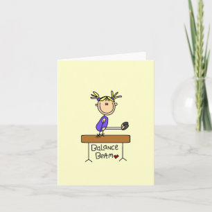 De blonde Turner van het Meisje op Evenwichtsbalk Kaart