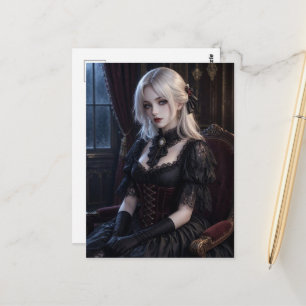 De Blonde Vampier Dame Briefkaart