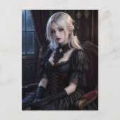 De Blonde Vampier Dame Briefkaart (Voorkant)