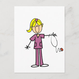 De blonde Vrouwelijke T-shirts van de Verpleegster Briefkaart