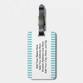 De blonde Zomer van het Meisje Bagagelabel (Achterkant verticaal)