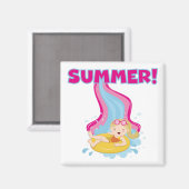 De blonde Zomer van het Meisje Magneet (Voorkant / Achterkant)