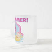 De blonde Zomer van het Meisje Matglas Koffiemok (Voorkant links)