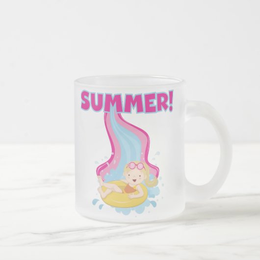 De blonde Zomer van het Meisje Matglas Koffiemok (Rechts)