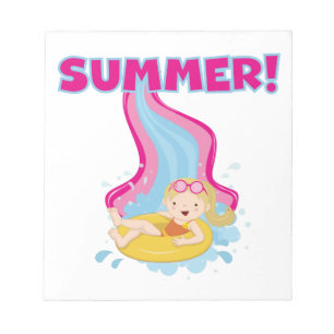 De blonde Zomer van het Meisje Notitieblok