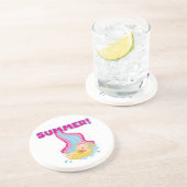 De blonde Zomer van het Meisje Zandsteen Onderzetter (Zijkant)