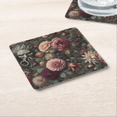 De Bloom-Eater's Sermon - Gotische Barokke Bloemen Kartonnen Onderzetters (Schuin)