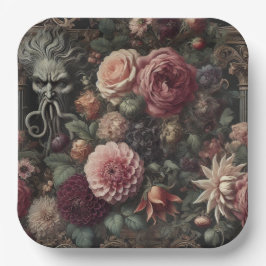 De Bloom-Eater's Sermon - Gotische Barokke Bloemen Papieren Bordje