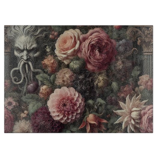 De Bloom-Eater's Sermon - Gotische Barokke Bloemen Snijplank (Voorkant)