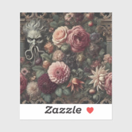 De Bloom-Eater's Sermon - Gotische Barokke Bloemen Sticker