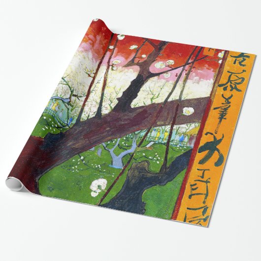 De Blooming Plum tree van Vincent Willem van Gogh Cadeaupapier (Uitgerold)