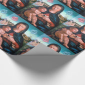 De blote maagd Mary met Jezus en Angels Cadeaupapier (Hoek)