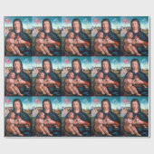 De blote maagd Mary met Jezus en Angels Cadeaupapier (Vlak)