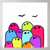 de bloubs druk poster (Voorkant)