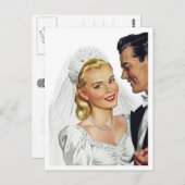 De blozende bruid danst met de bruidegom briefkaart (Voorkant / Achterkant)