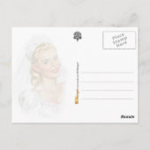 De blozende bruid danst met de bruidegom briefkaart (Achterkant)