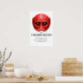 De Blozende Primaat Kunst van de Uakari Poster (Keuken)