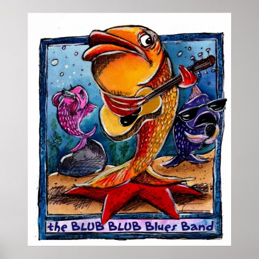 De Blub Blub Blues band Poster (Voorkant)
