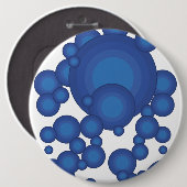De Blue 70-jaarstilcirkel Ronde Button 6,0 Cm (Voorkant /achterkant)