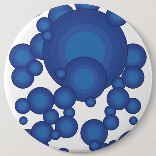 De Blue 70-jaarstilcirkel Ronde Button 6,0 Cm (Voorkant)