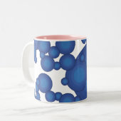 De Blue 70-jaarstilcirkel Tweekleurige Koffiemok (Voorkant links)