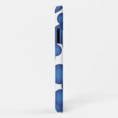 De Blue 70's jaar stijl cirkel Case-Mate iPhone Case (Achterkant/rechts)