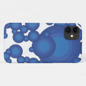 De Blue 70's jaar stijl cirkel Case-Mate iPhone Case (Achterkant (horizontaal))