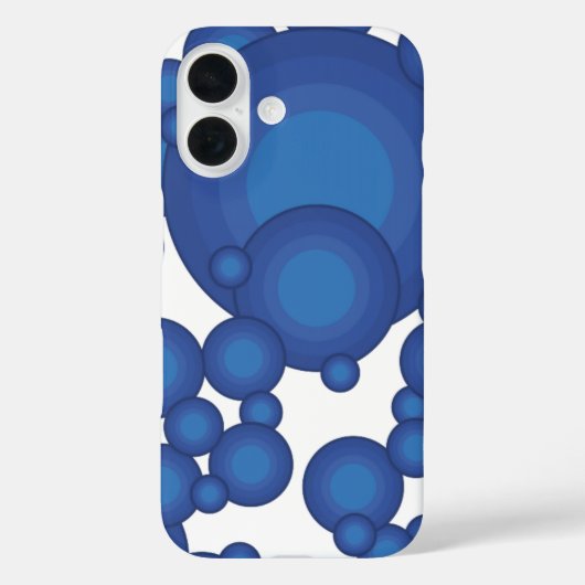 De Blue 70's jaar stijlcirkel Case-Mate iPhone Case (Achterkant)