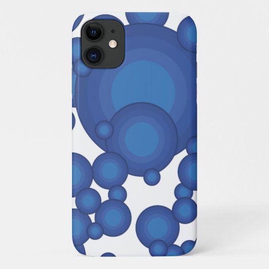 De Blue 70's jaar stijlcirkel Case-Mate iPhone Case (Achterkant)