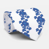 De Blue 70's jaar stijlcirkel Stropdas (Opgerold)