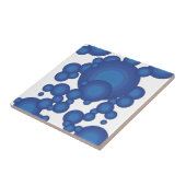 De Blue 70's jaar stijlcirkel Tegeltje (Zijkant)