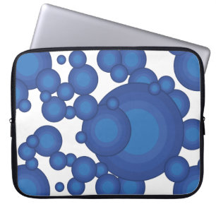 De Blue 70's jaar styling cirkel Laptop Sleeve