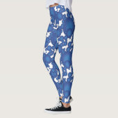 De Blue 70's jaar styling cirkel Leggings (Links)