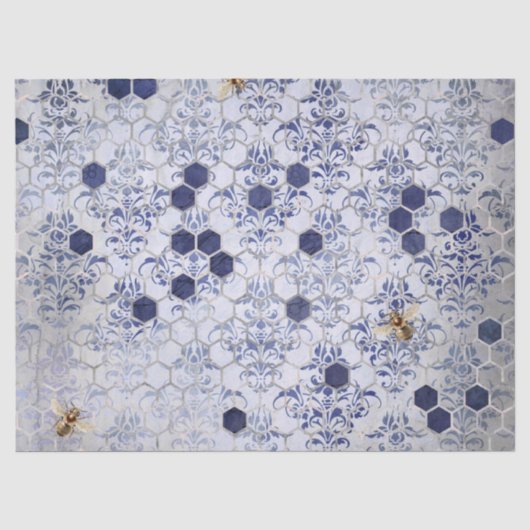 De Blue Bee Serie Design 13 Tissuepapier (Voorkant)