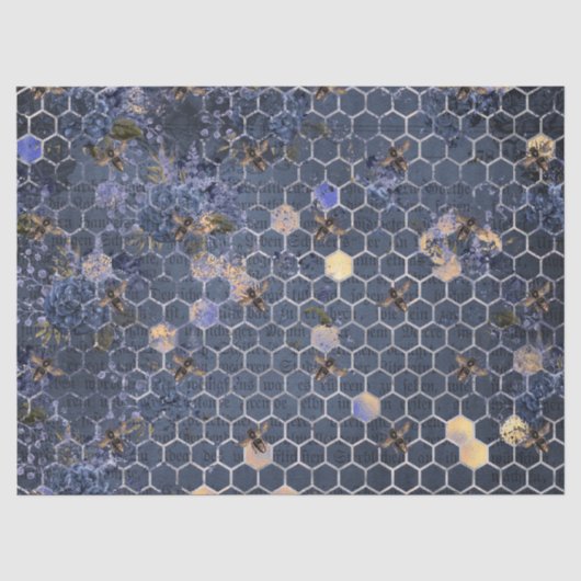 De Blue Bee Serie Design 15 Tissue Papier (Voorkant)