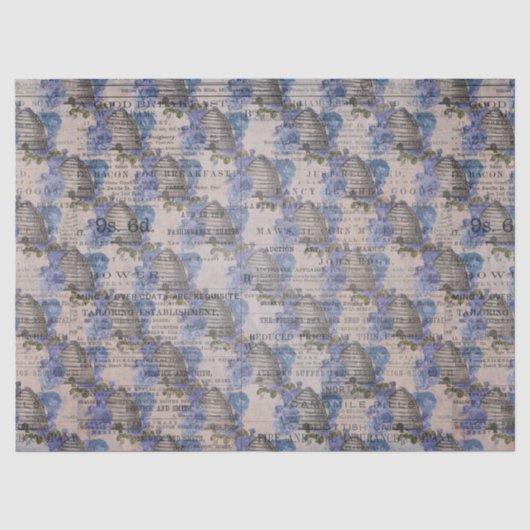 De Blue Bee Series Design 3 Tissuepapier (Voorkant)