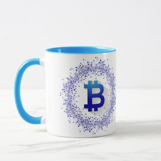 De Blue Bitcoin Mok (Links)