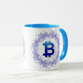 De Blue Bitcoin Mok (Voorkant rechts)