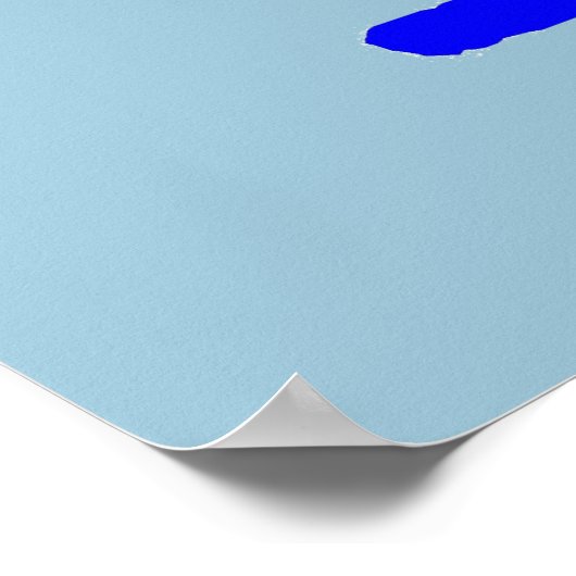 De Blue Dog Dachshund Poster (Hoek)