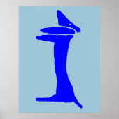 De Blue Dog Dachshund Poster (Voorkant)