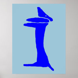 De Blue Dog Dachshund Poster