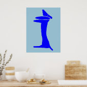 De Blue Dog Dachshund Poster (Keuken)