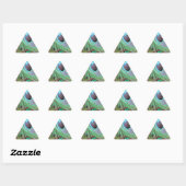 De Blue Eye pauw die de veer laat stromen. Sticker (Vel)