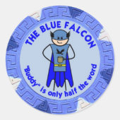 De Blue Falcon custom sticker (Voorkant)