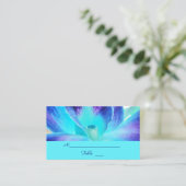 De Blue Orchid Wedding Place Card/Visitekaartje Plaatskaartje (Staand voorkant)