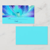 De Blue Orchid Wedding Place Card/Visitekaartje Plaatskaartje (Voorkant / Achterkant)