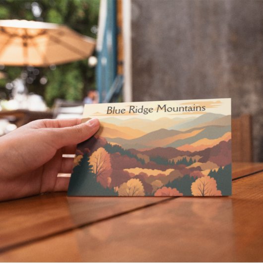 De Blue Ridge Mountains, aanpasbaar Briefkaart