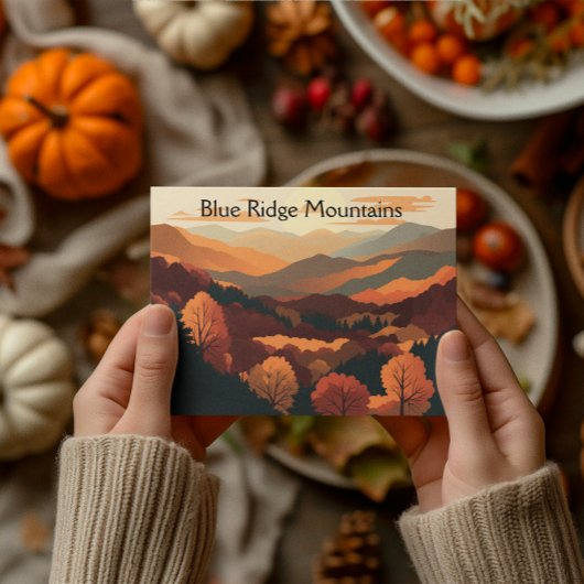 De Blue Ridge Mountains, aanpasbaar Briefkaart