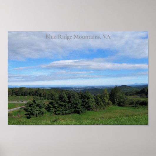 De Blue Ridge Mountains in Virginia Poster (Voorkant)
