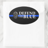 DE BLUE SUPPORT POLITIEK BUMPERSTICKER VERDEDIGEN OVALE STICKER (Tas)